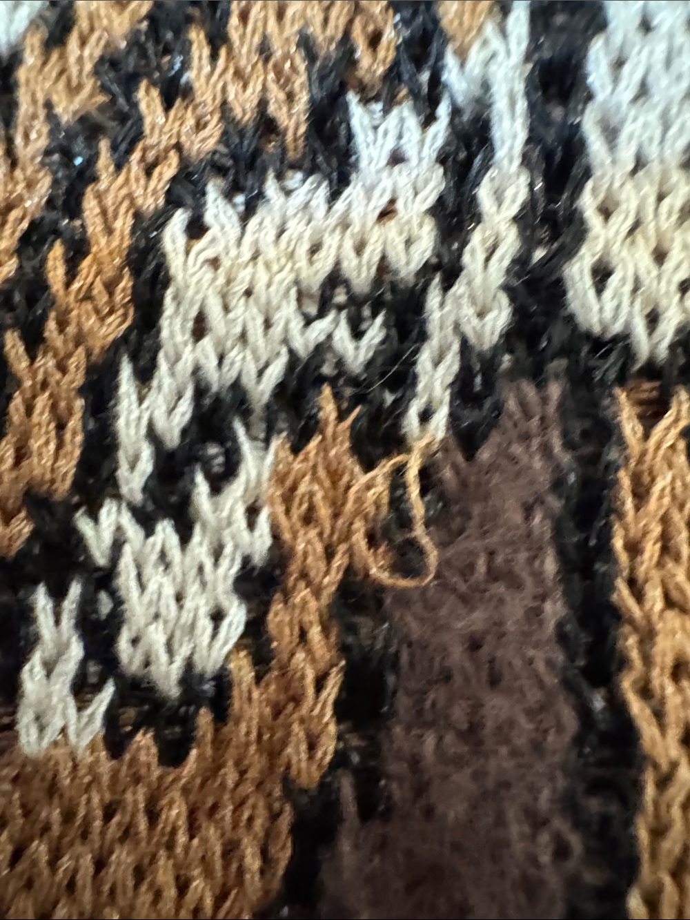 Brown Graphic Crewneck Sweater - Cowboy Boot Motif - Picture 4 of 4